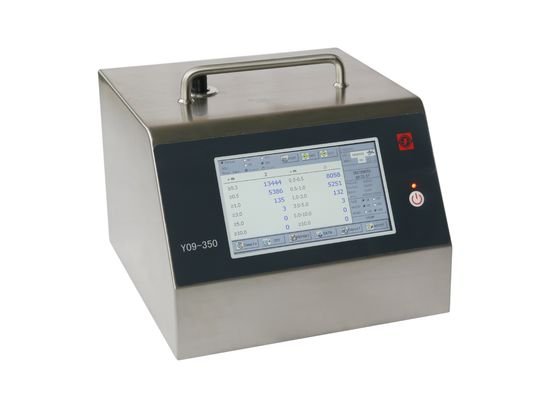 Un buen precio. Flujo del contador 50LPM de la partícula de polvo del laser Y09-350 con la pantalla a color 7inch en línea